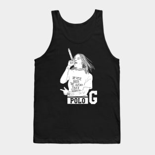 Polo G // Rapper // White retro Tank Top